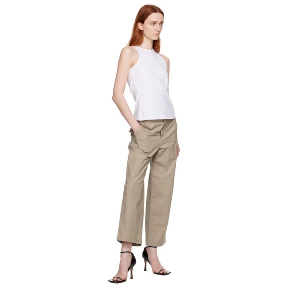 Agolde Tan Cropped Ankle wide leg pants - Picture 2 of 16